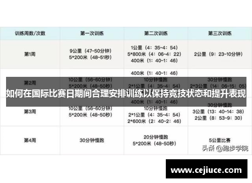如何在国际比赛日期间合理安排训练以保持竞技状态和提升表现