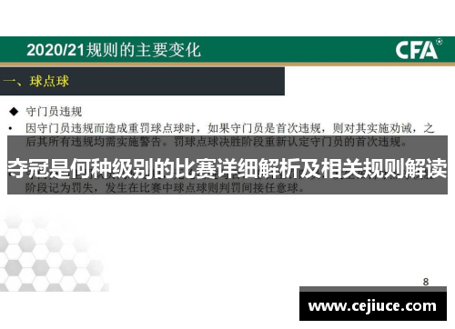 夺冠是何种级别的比赛详细解析及相关规则解读